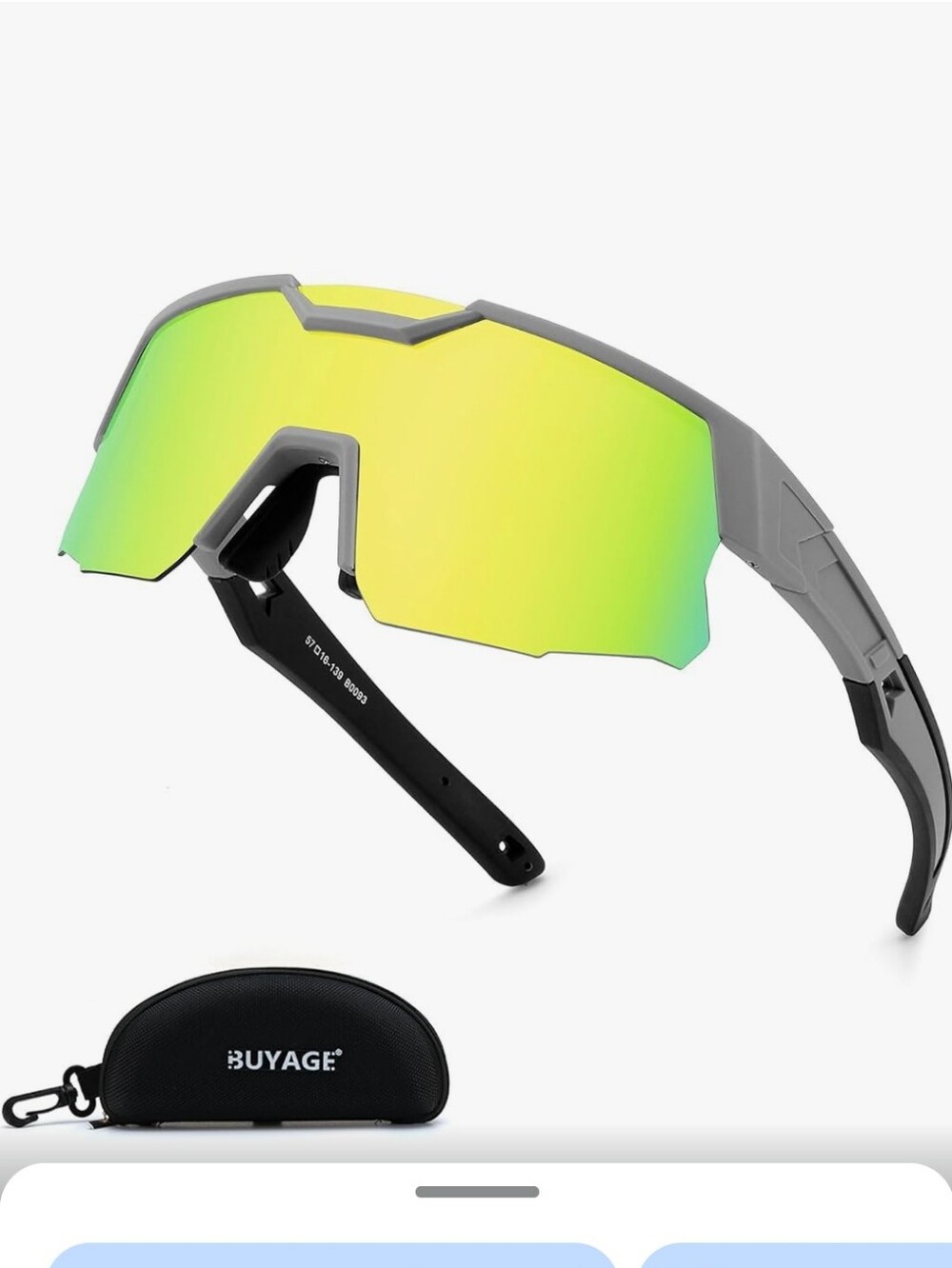 BUYAGE Polarized Sports Sunglasses W/case.